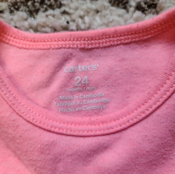 15 for $10 - Carter's Girls 24m "Happy Me Happy Mommy" Long Sleeve Onesie - Picture 2 of 2